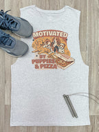 Motivated By Puppies & Pizza Axel Drop Armhole Tank