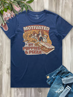 Motivated By Puppies & Pizza Ava Women's Regular Fit Tee