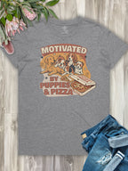 Motivated By Puppies & Pizza Ava Women's Regular Fit Tee