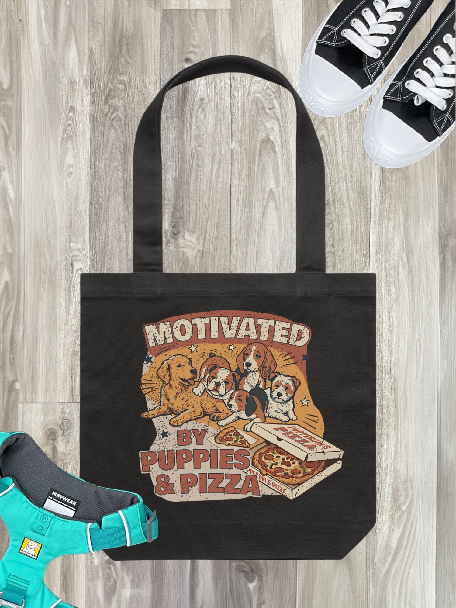 Motivated By Puppies & Pizza Edith Tote