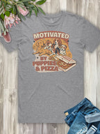 Motivated By Puppies & Pizza Essential Unisex Tee