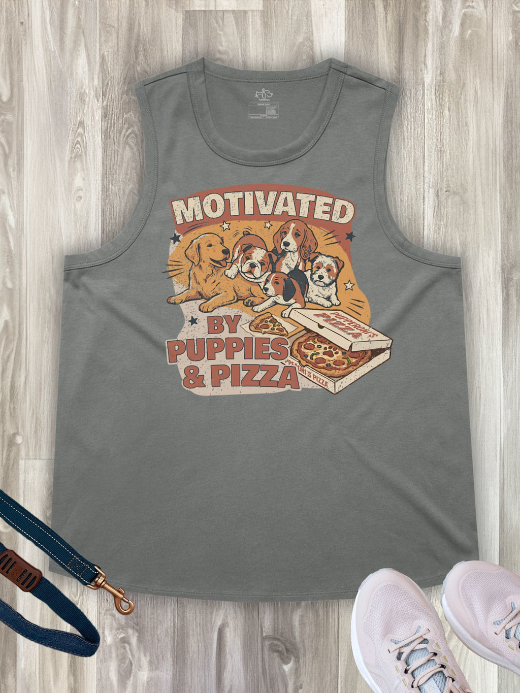Motivated By Puppies & Pizza Ember Women's Tank