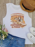 Motivated By Puppies & Pizza Marley Tank