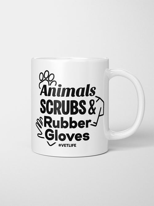 Animals, Scrubs & Rubber Gloves Ceramic Mug