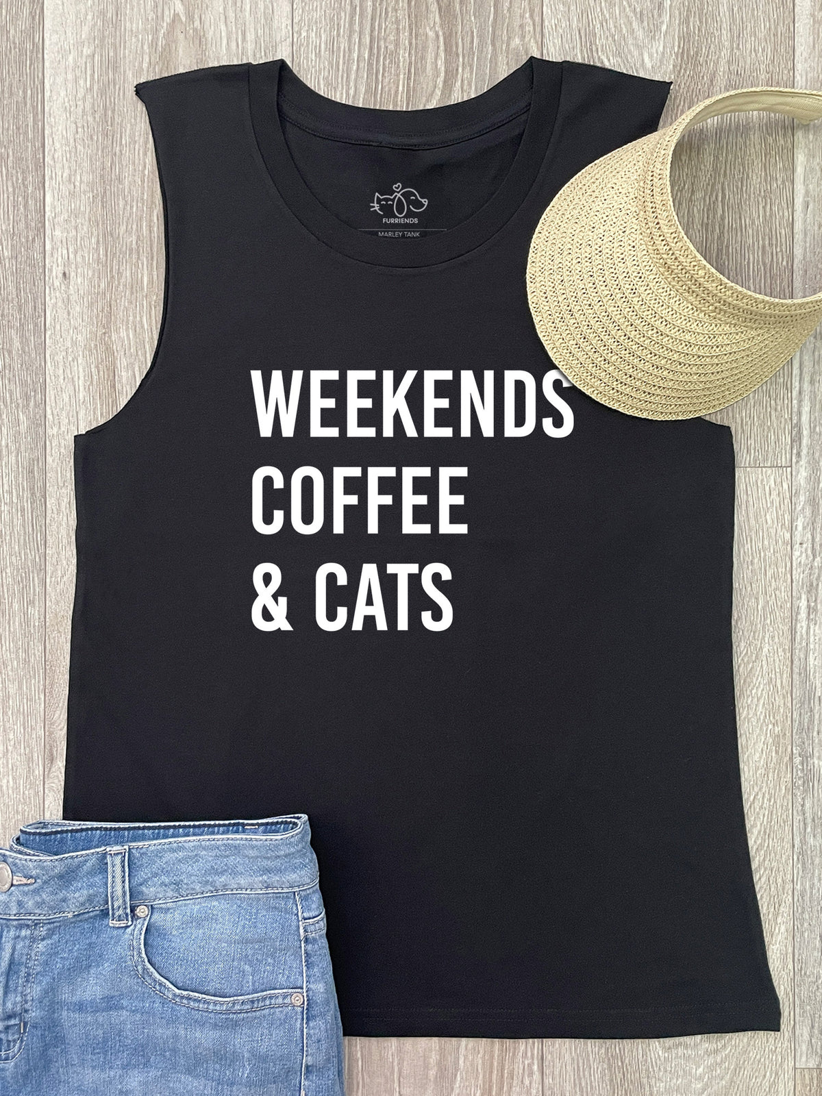 Weekends Coffee &amp; Cats Marley Tank