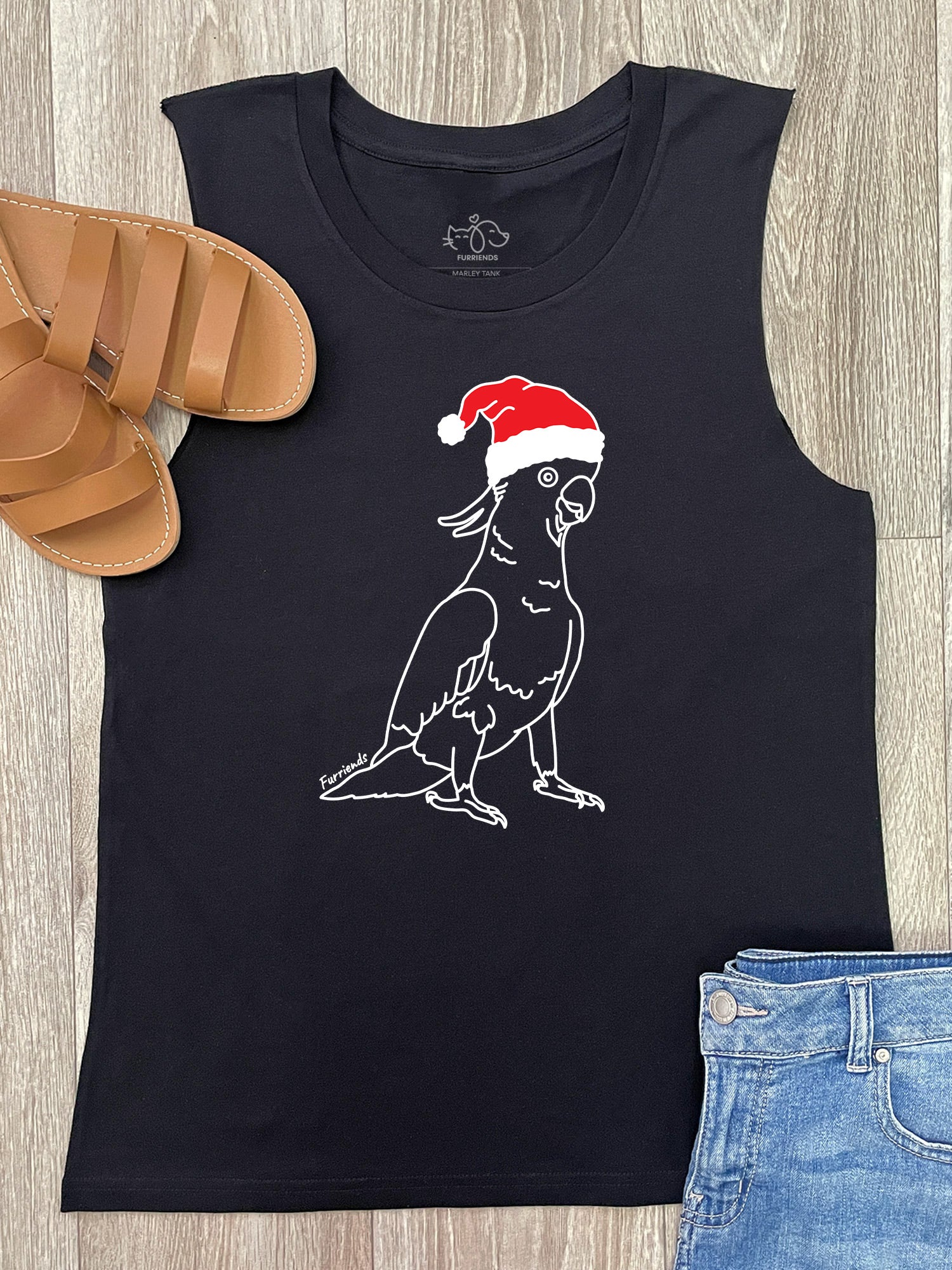Sulphur-Crested Cockatoo Christmas Edition Marley Tank