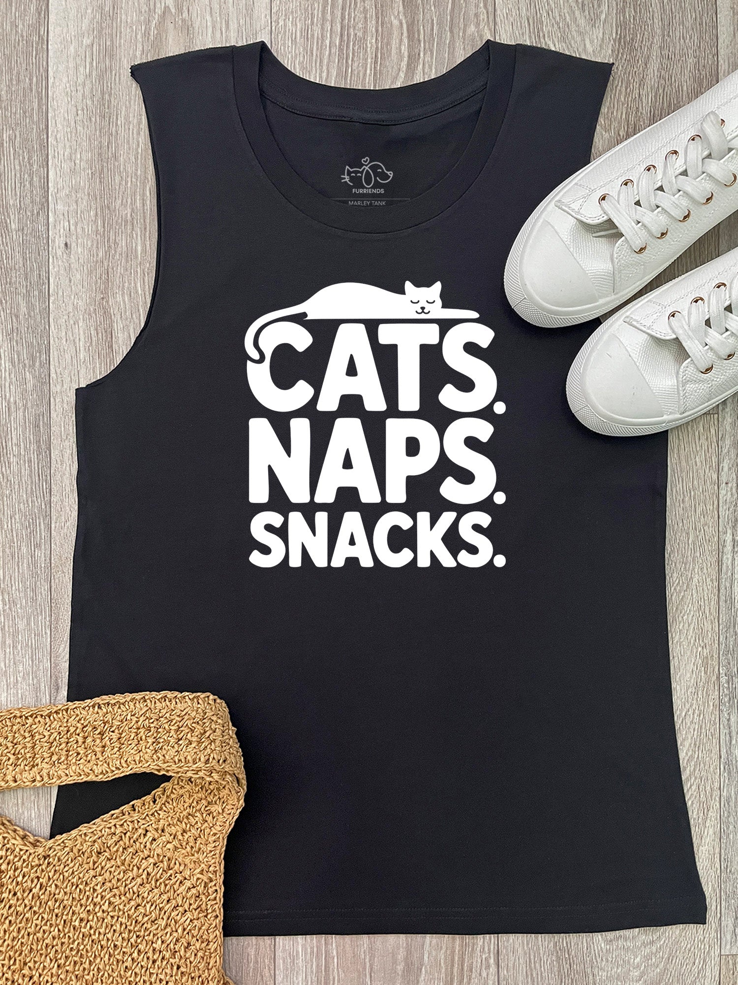 Cats. Naps. Snacks. Marley Tank