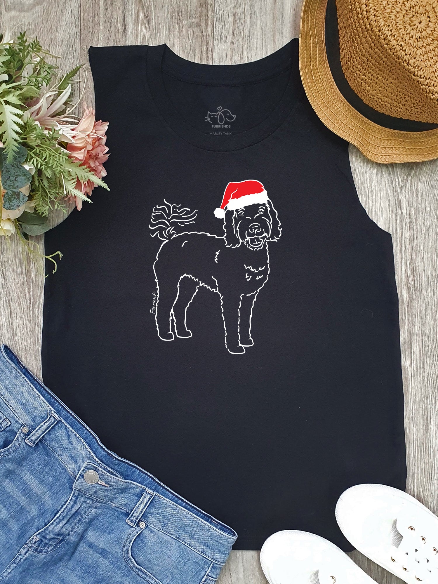 Labradoodle Christmas Edition Marley Tank