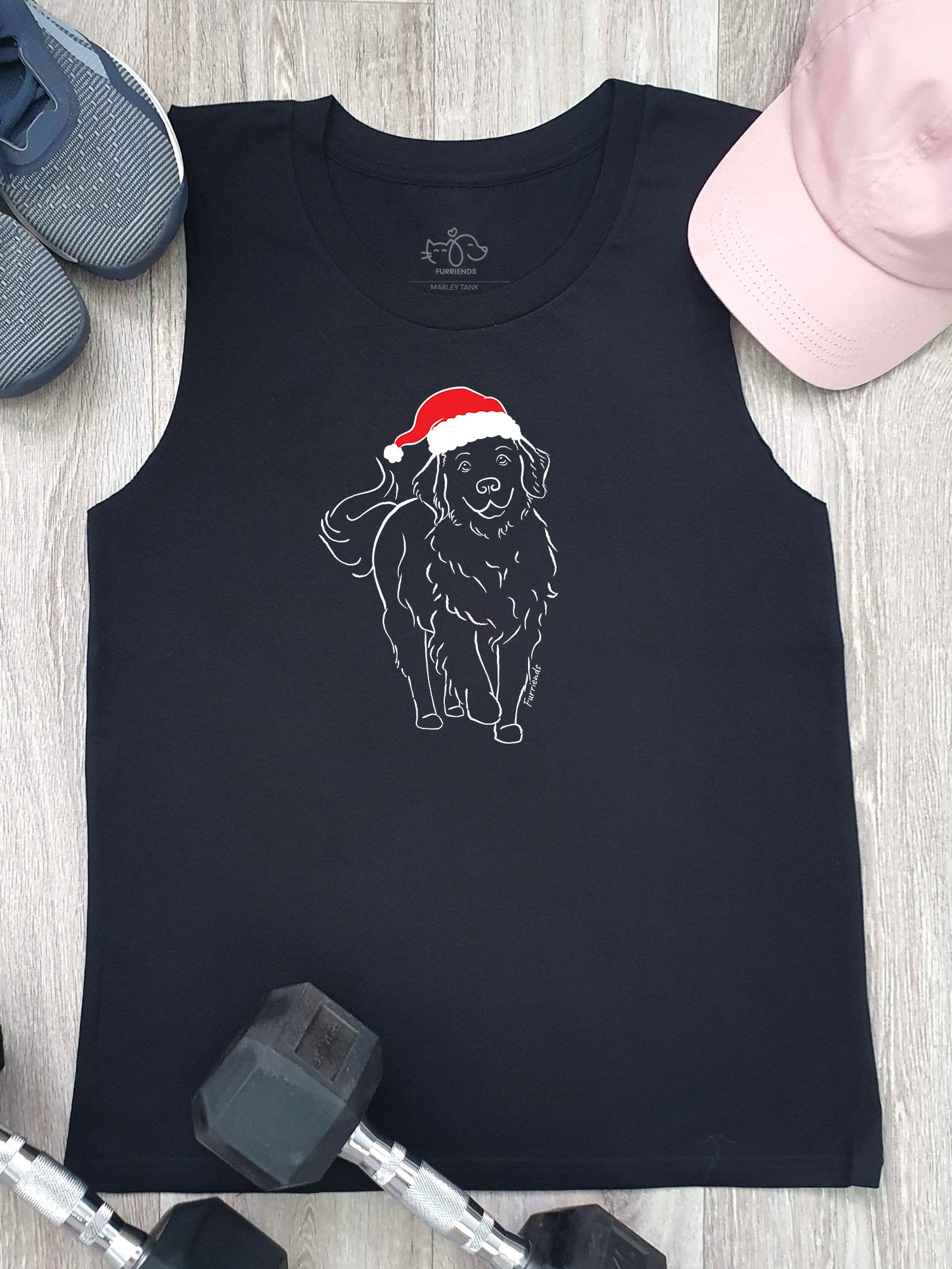 Golden Retriever Christmas Edition Marley Tank