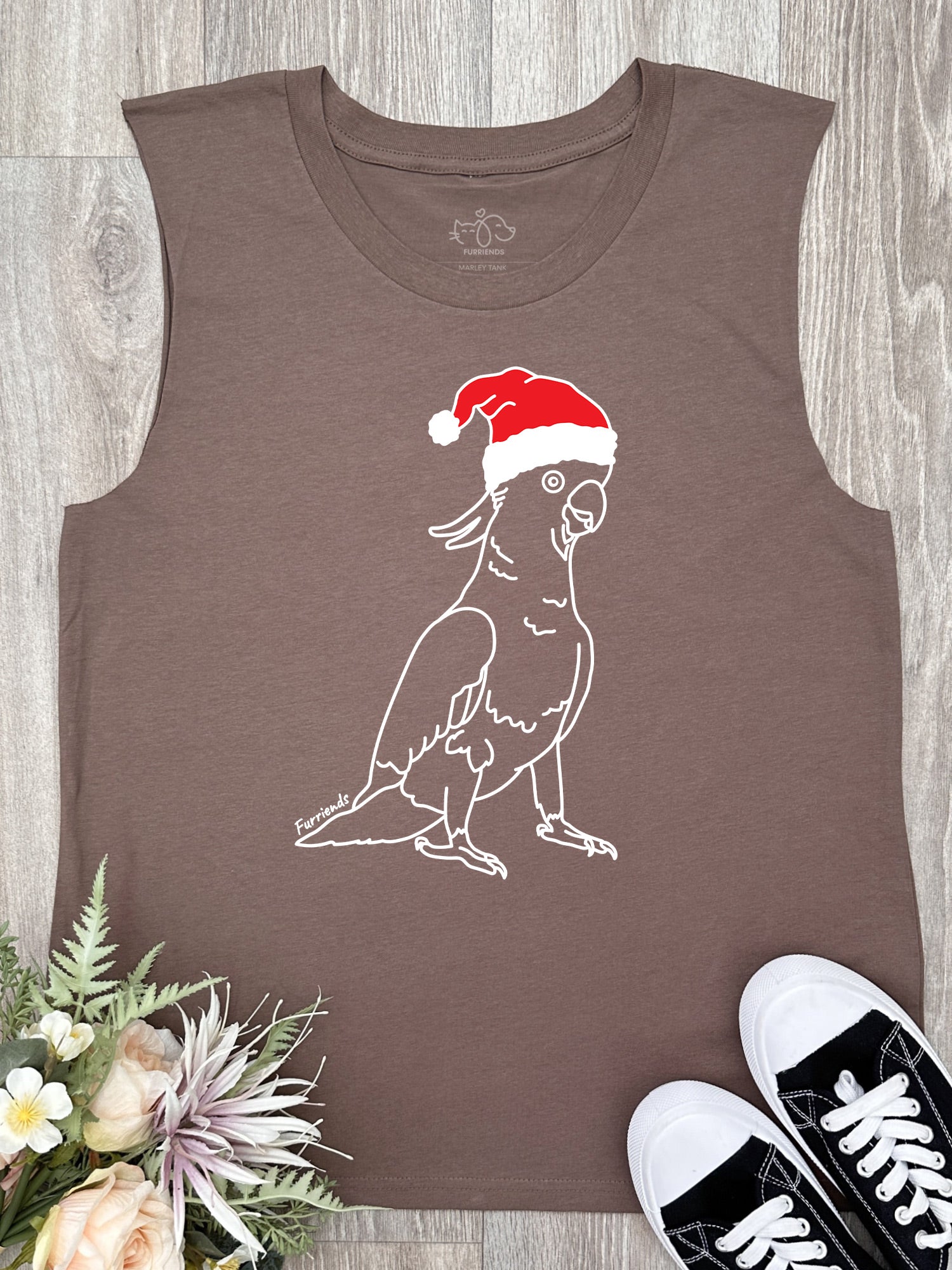 Sulphur-Crested Cockatoo Christmas Edition Marley Tank