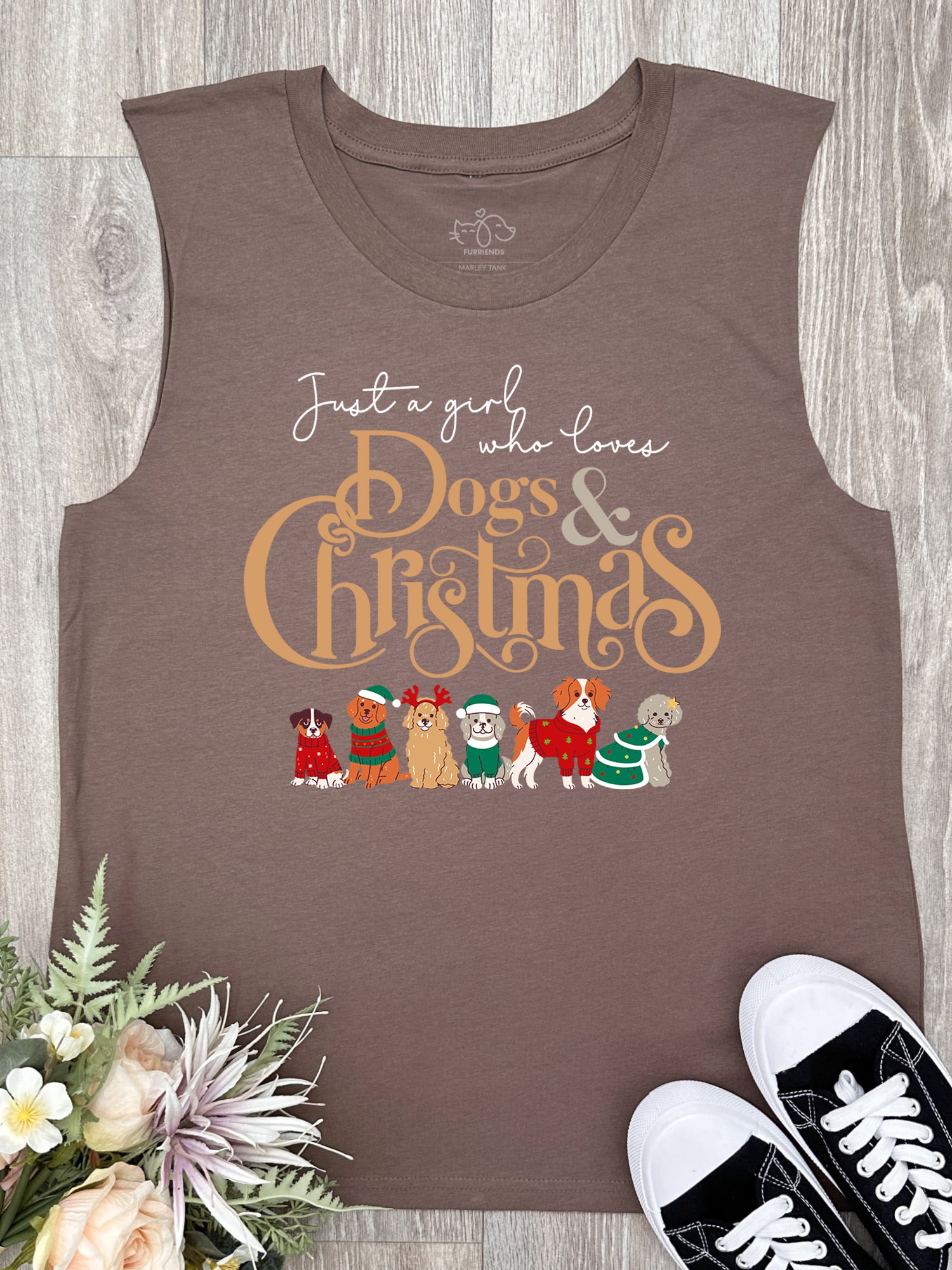 Just A Girl Who Loves Dogs & Christmas Marley Tank