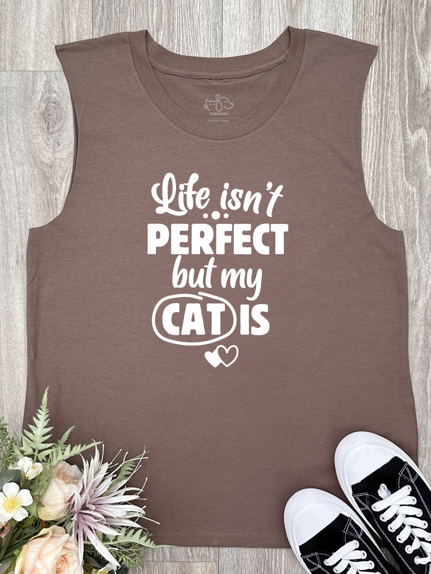 Life Isn't Perfect, But My Cat Is Marley Tank