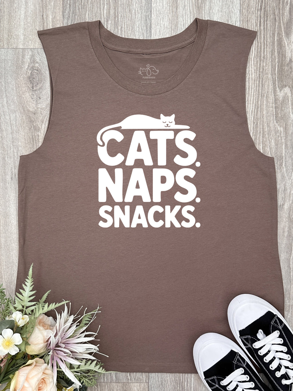 Cats. Naps. Snacks. Marley Tank