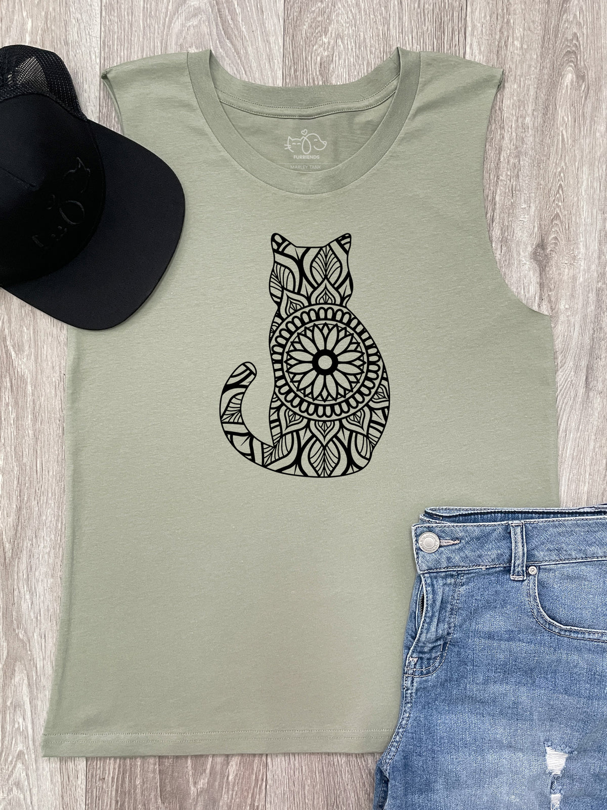 Cat Mandala Marley Tank