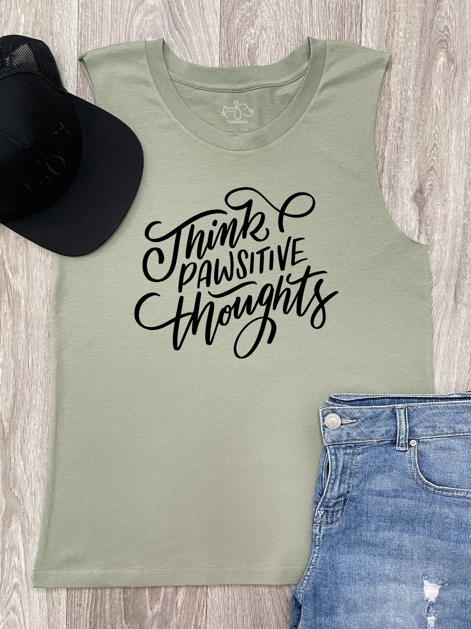 Think Pawsitive Thoughts Marley Tank