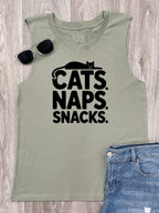 Cats. Naps. Snacks. Marley Tank