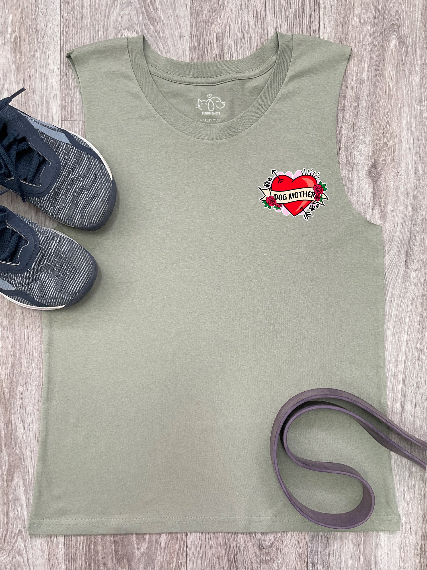 Dog Mother Heart Tattoo Marley Tank