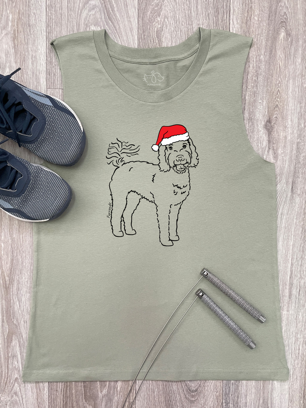 Labradoodle Christmas Edition Marley Tank