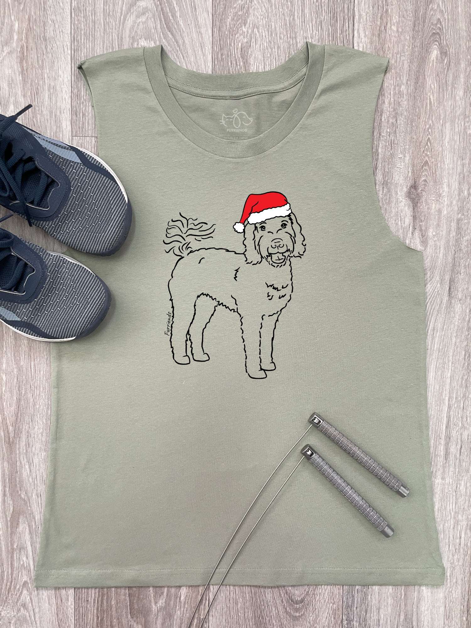 Labradoodle Christmas Edition Marley Tank