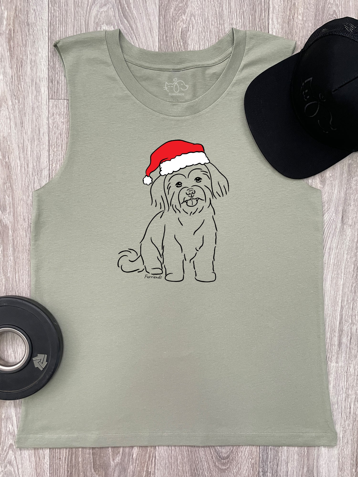 Maltese Terrier Christmas Edition Marley Tank