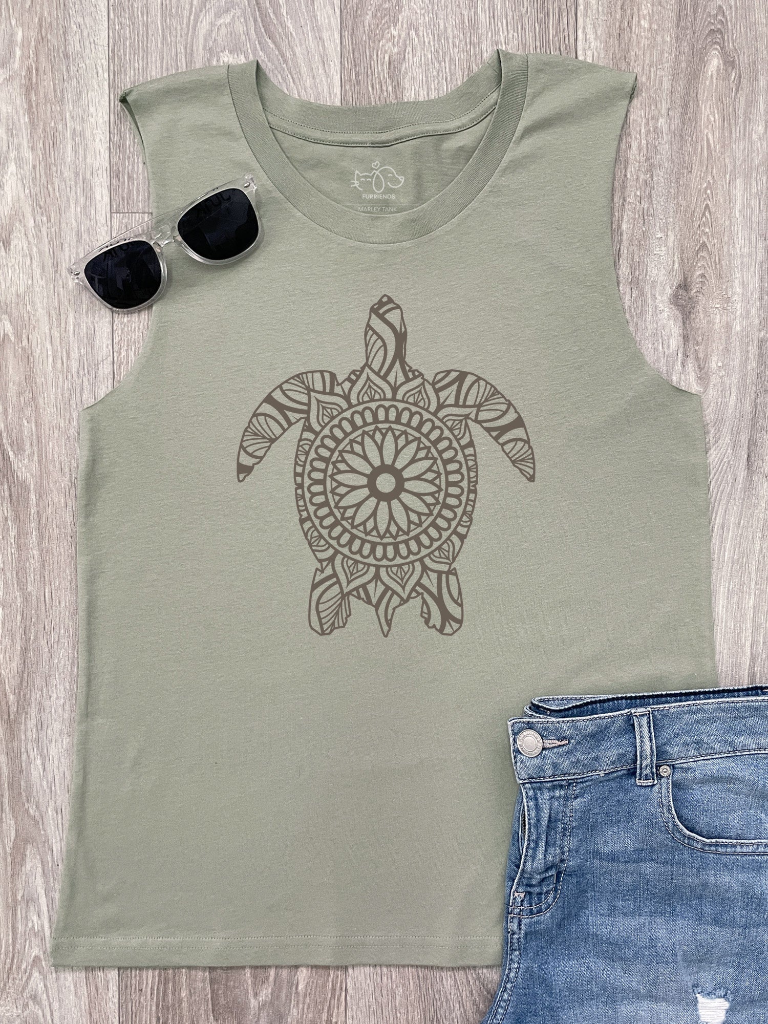 Turtle Mandala Marley Tank
