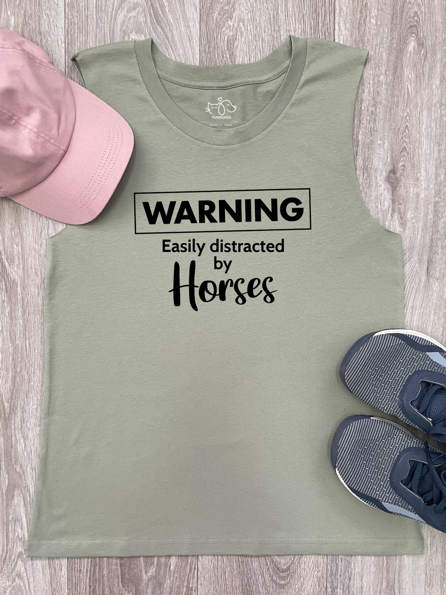 Warning. Easily Distracted By Horses Marley Tank
