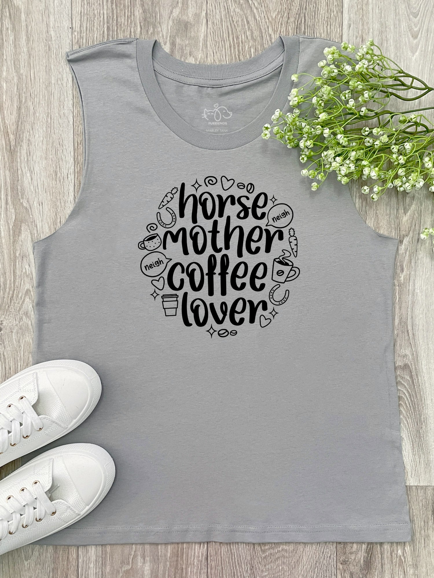 Horse Mother Coffee Lover Marley Tank