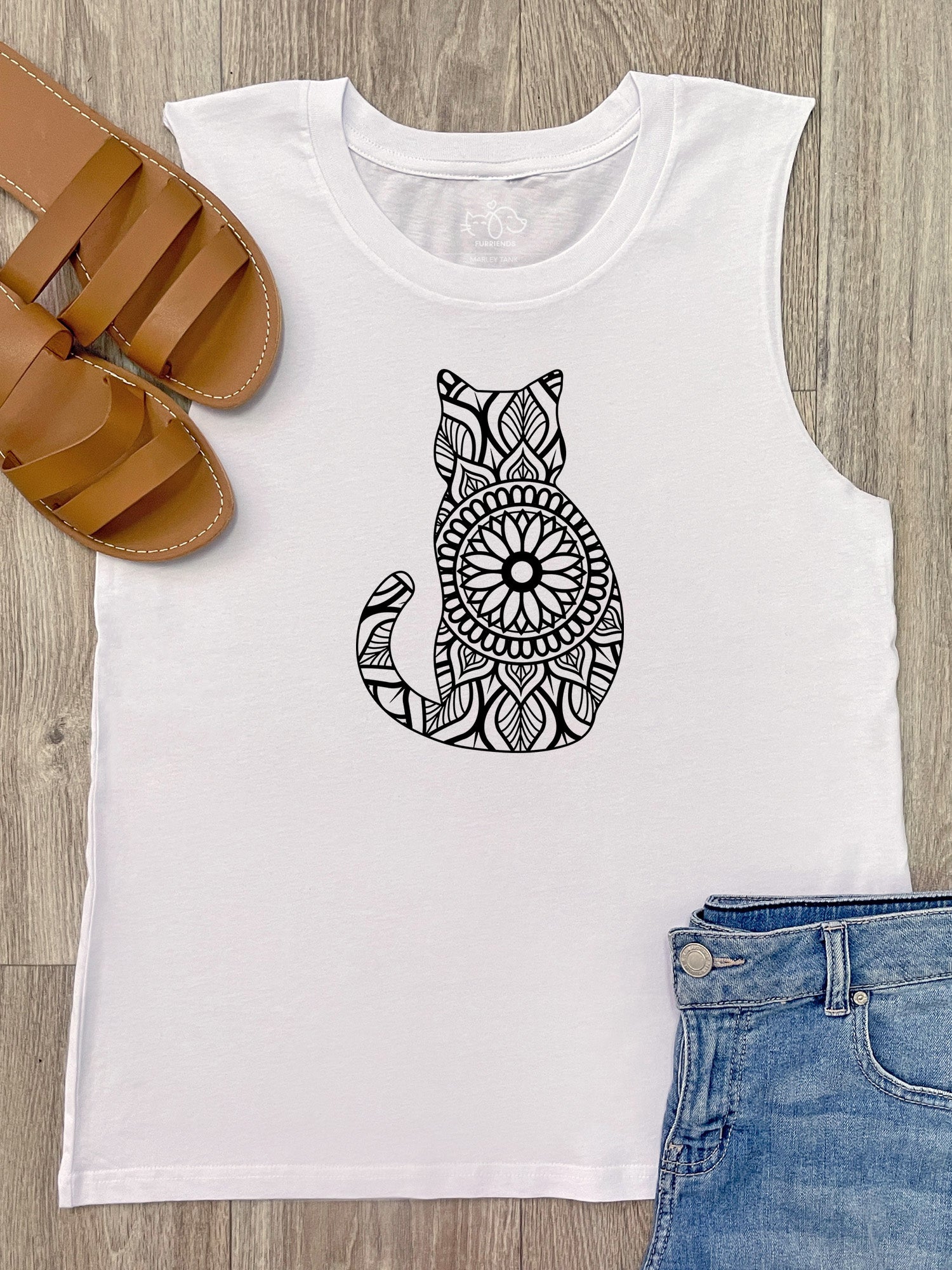 Cat Mandala Marley Tank