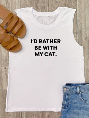 I'd Rather Be With My Cat. Marley Tank