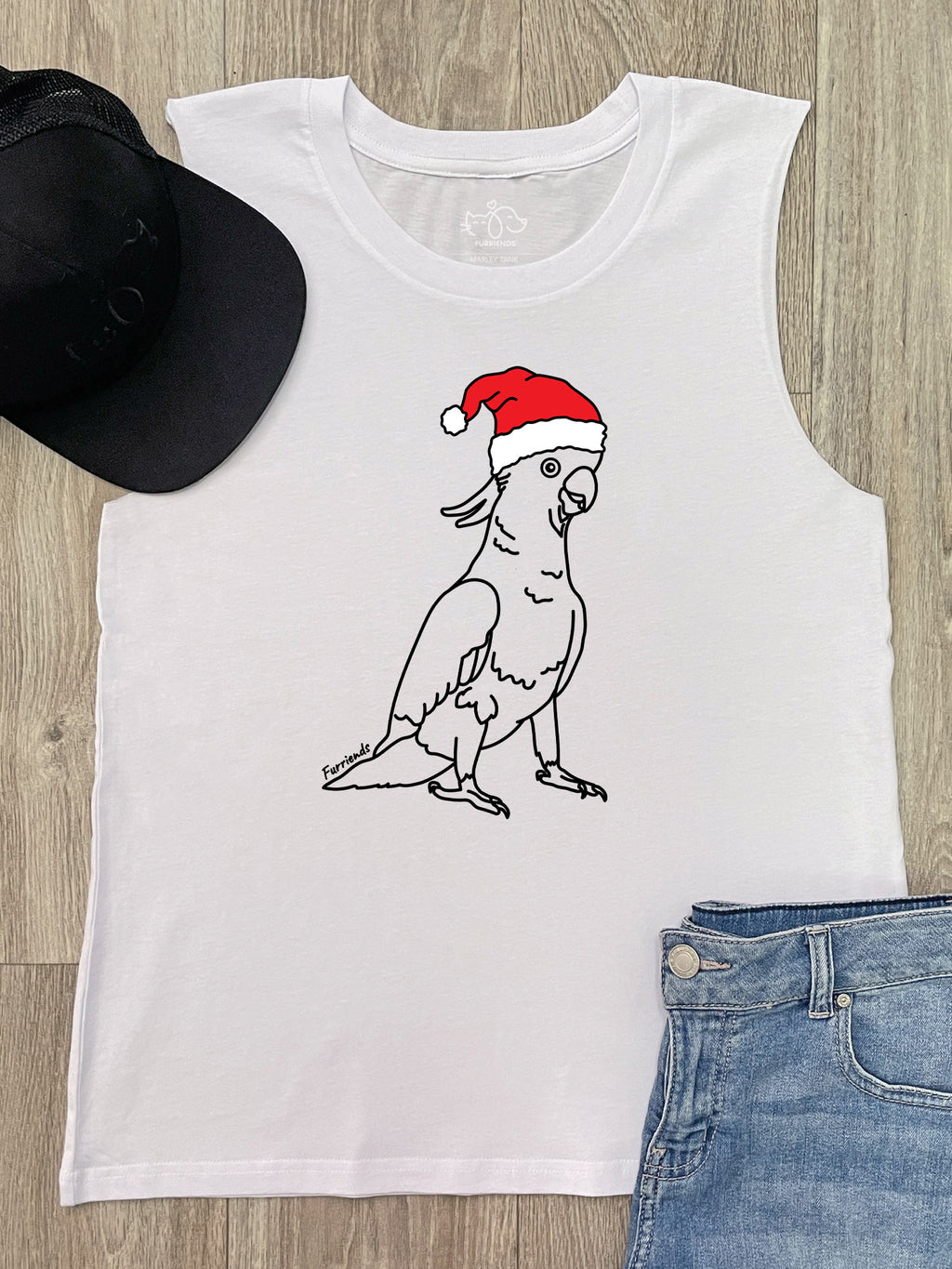 Sulphur-Crested Cockatoo Christmas Edition Marley Tank