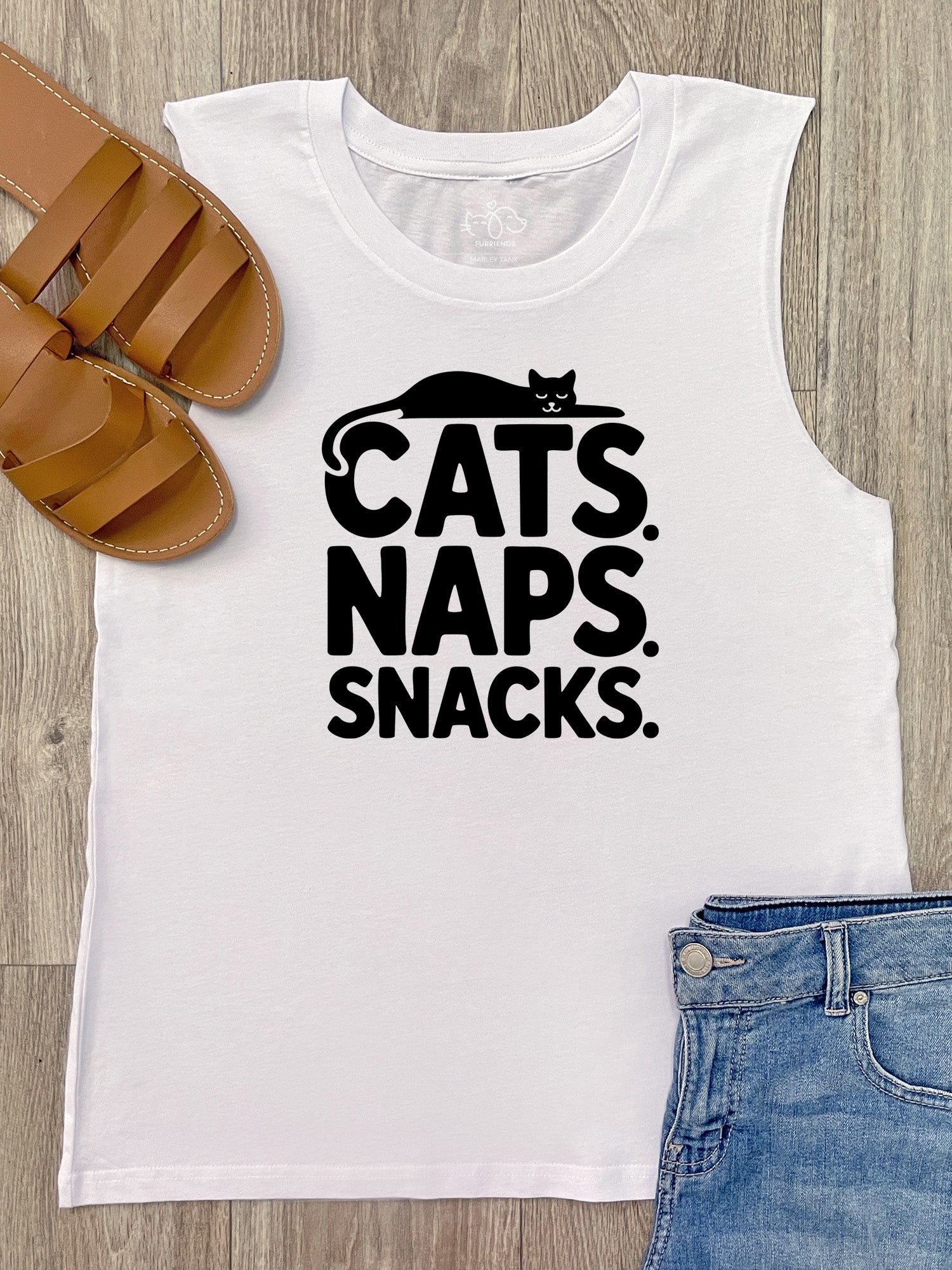 Cats. Naps. Snacks. Marley Tank