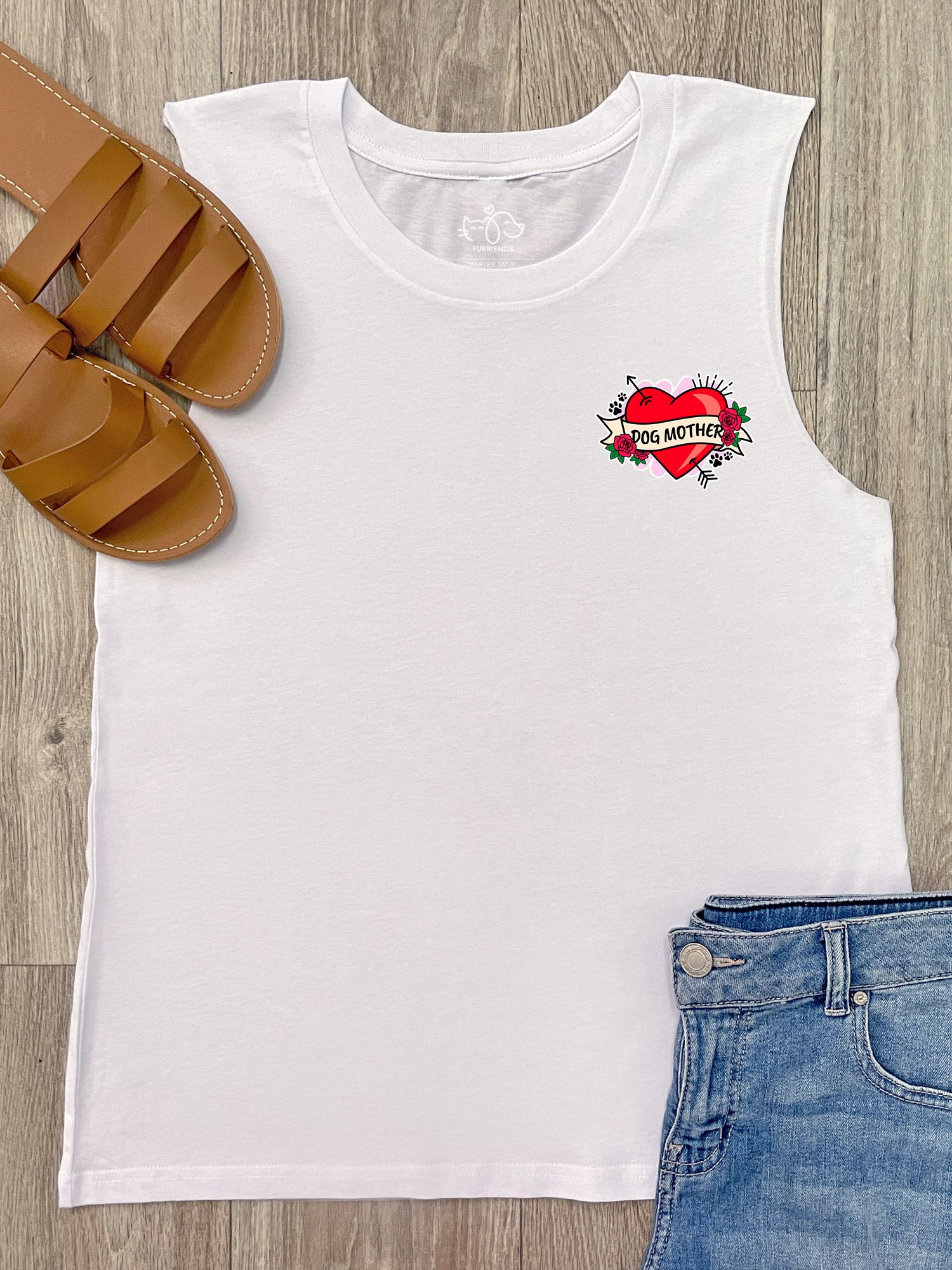 Dog Mother Heart Tattoo Marley Tank