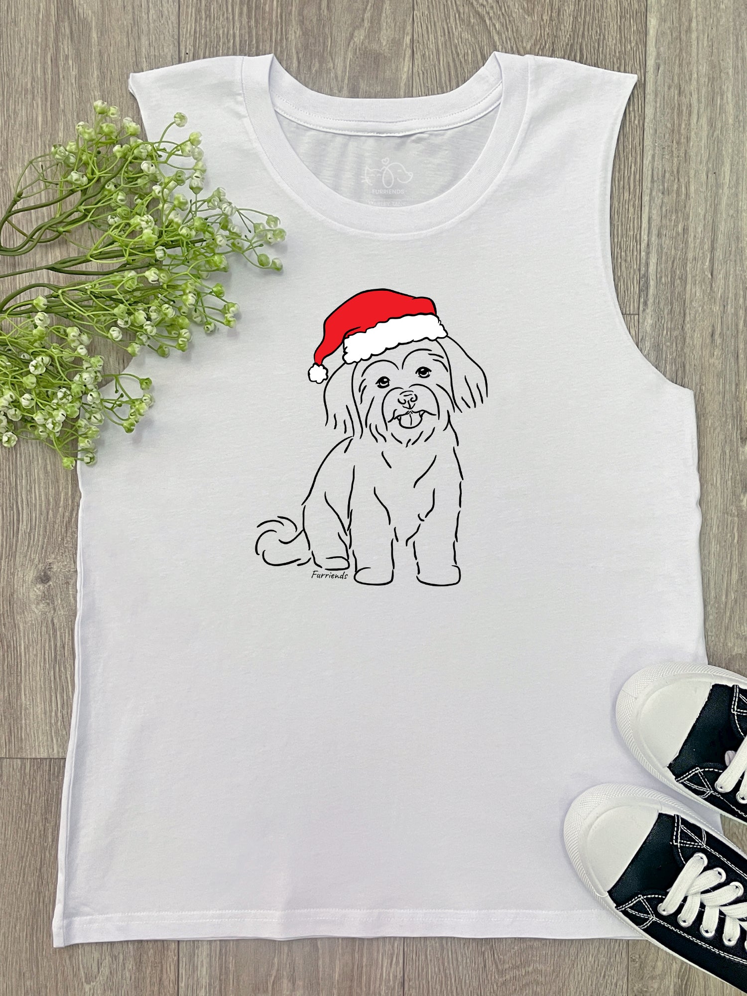 Maltese Terrier Christmas Edition Marley Tank