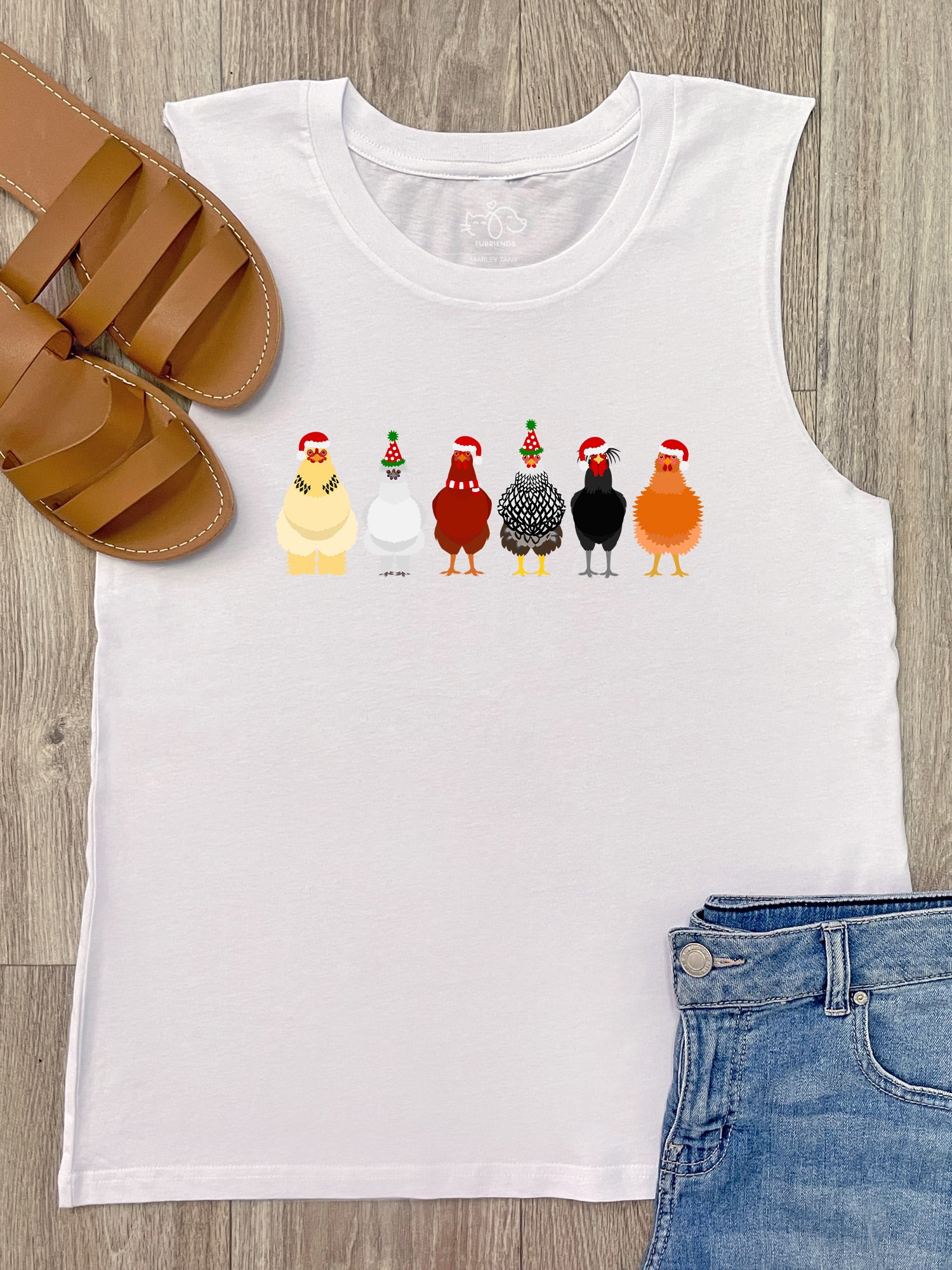 Merry Clucking Christmas Marley Tank