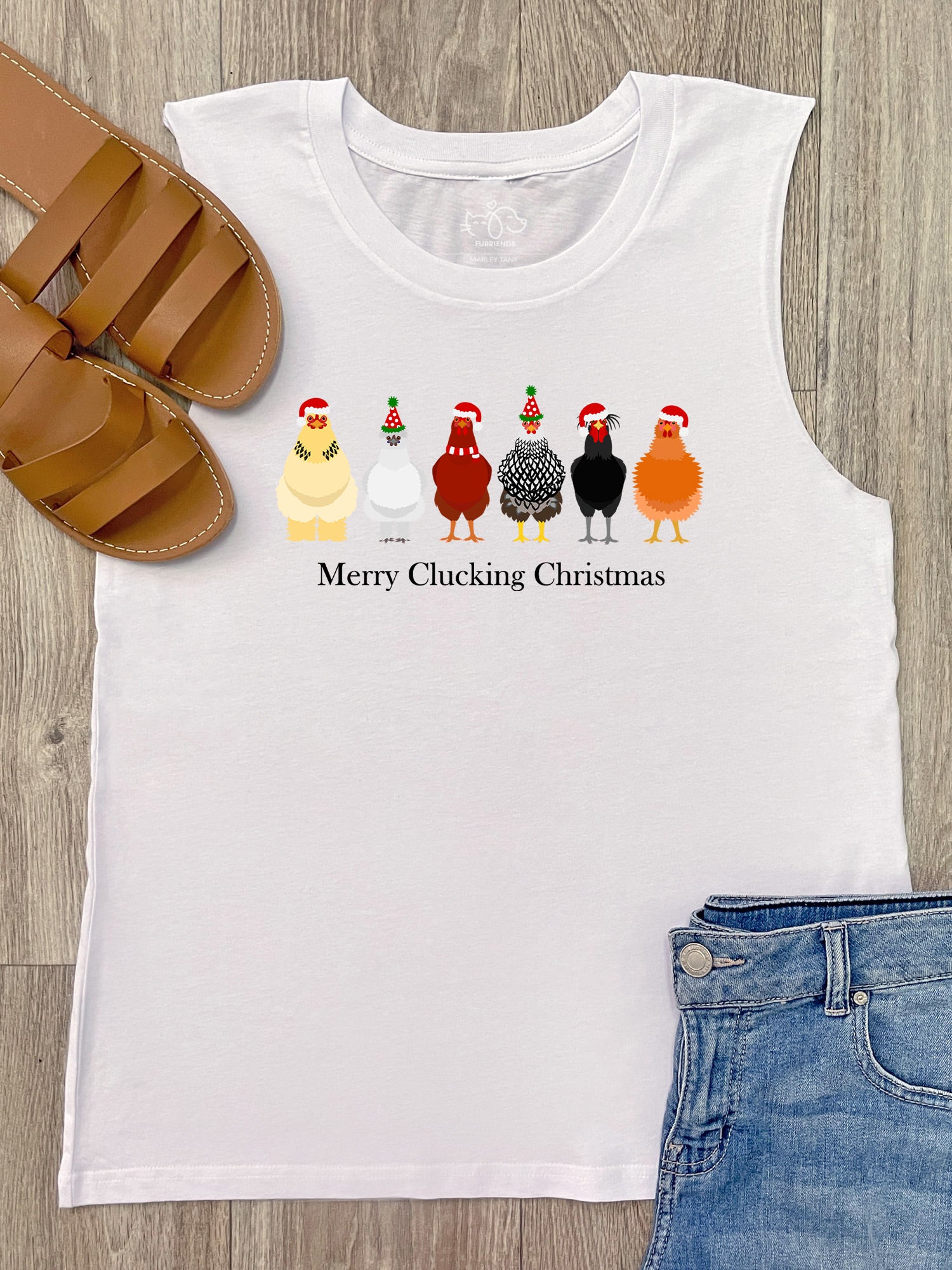 Merry Clucking Christmas Marley Tank