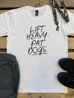 Lift Heavy. Pat Dogs. Essential Unisex Tee (SIZE 3XL, BLACK) ***SALE***