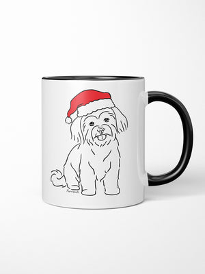 Maltese Terrier Christmas Edition Ceramic Mug