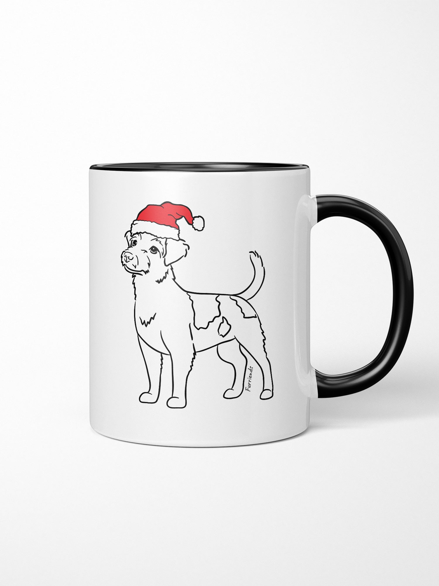 Jack Russell Terrier (Rough Coat) Christmas Edition Ceramic Mug