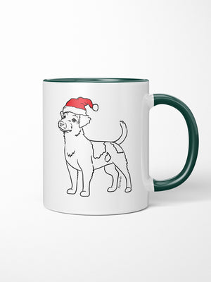 Jack Russell Terrier (Rough Coat) Christmas Edition Ceramic Mug
