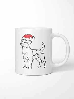 Jack Russell Terrier (Rough Coat) Christmas Edition Ceramic Mug
