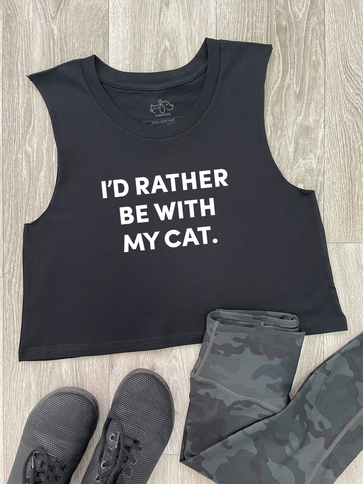I&#39;d Rather Be With My Cat. Myah Crop Tank