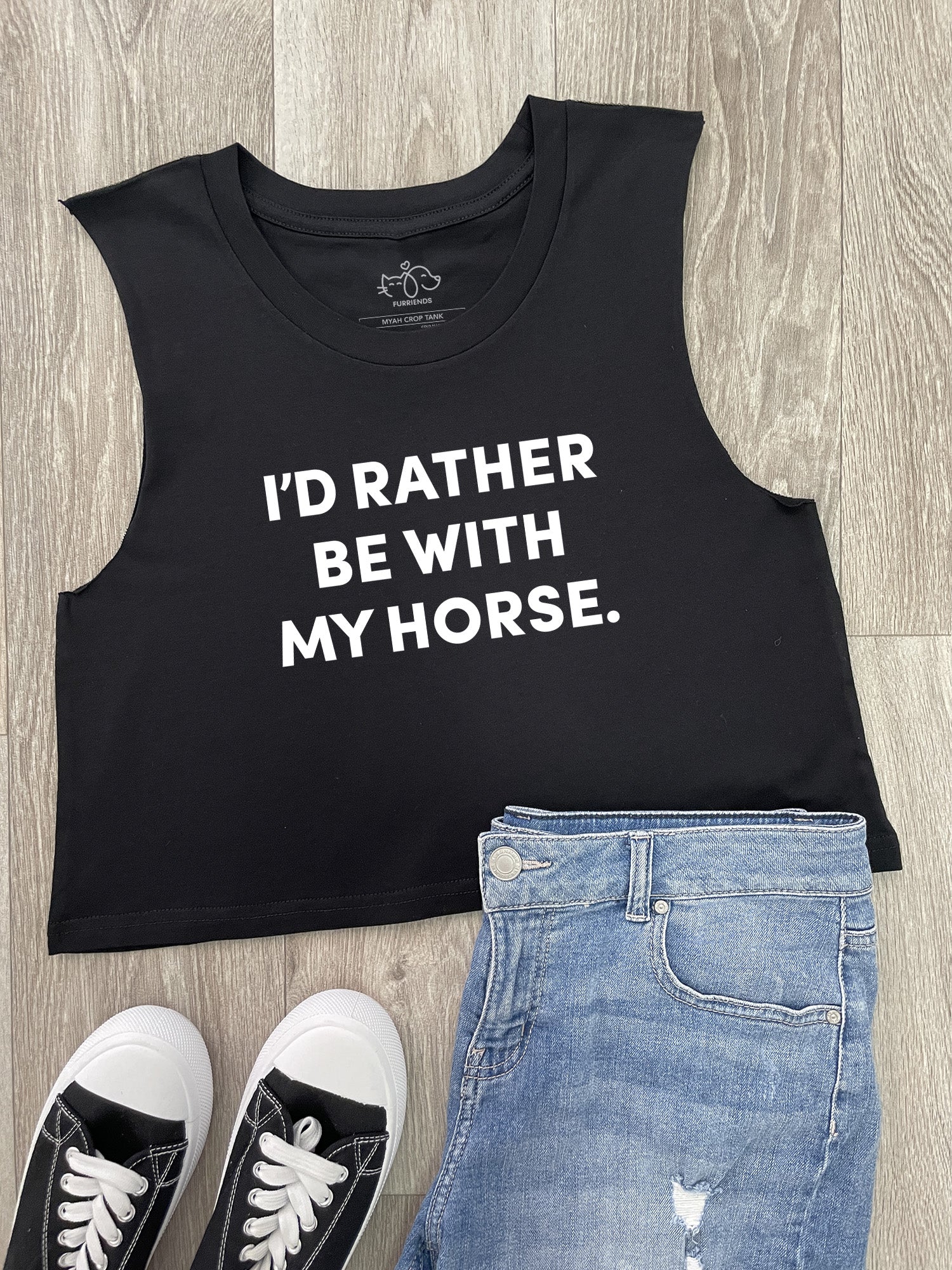 I'd Rather Be With My Horse. Myah Crop Tank
