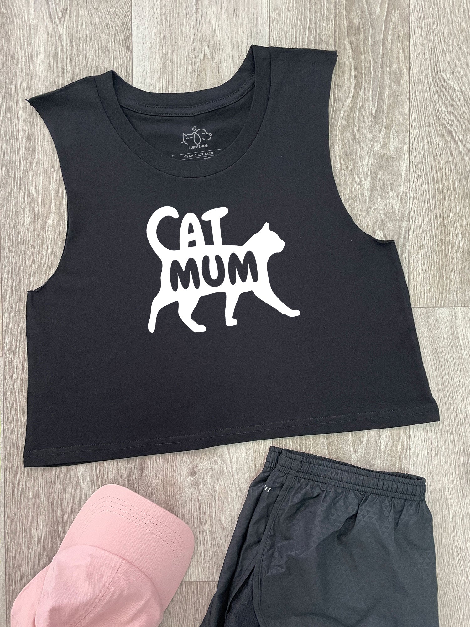 Cat Mum Silhouette Myah Crop Tank
