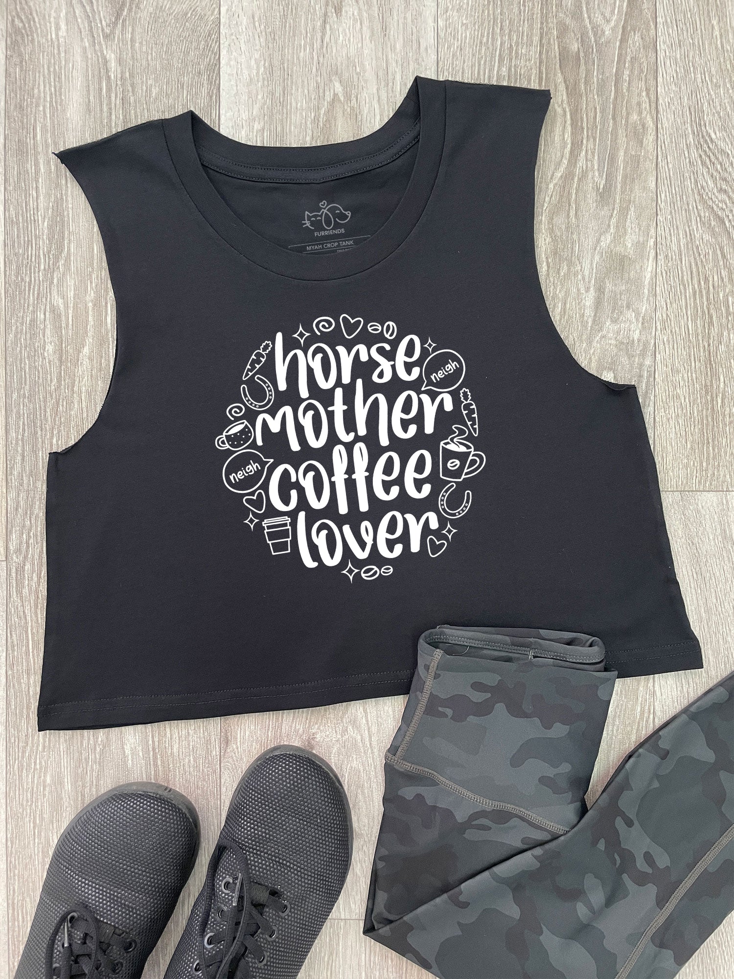 Horse Mother Coffee Lover Myah Crop Tank