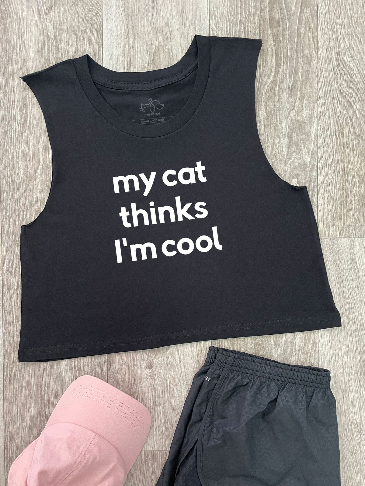 My Cat Thinks I&#39;m Cool Myah Crop Tank