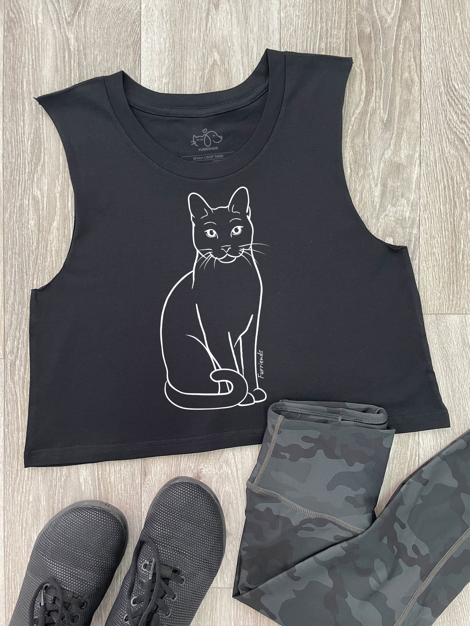Russian Blue Myah Crop Tank