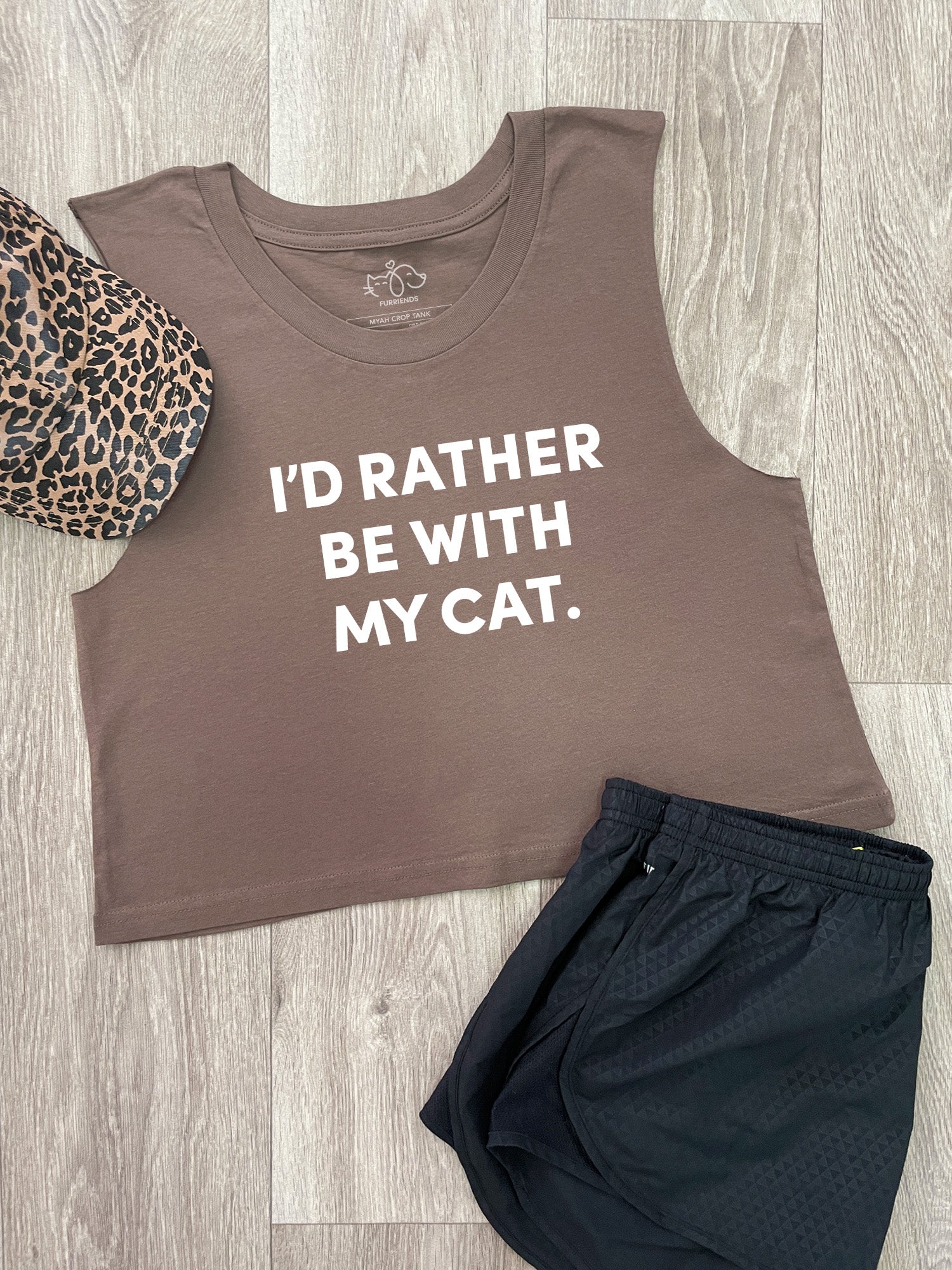 I'd Rather Be With My Cat. Myah Crop Tank