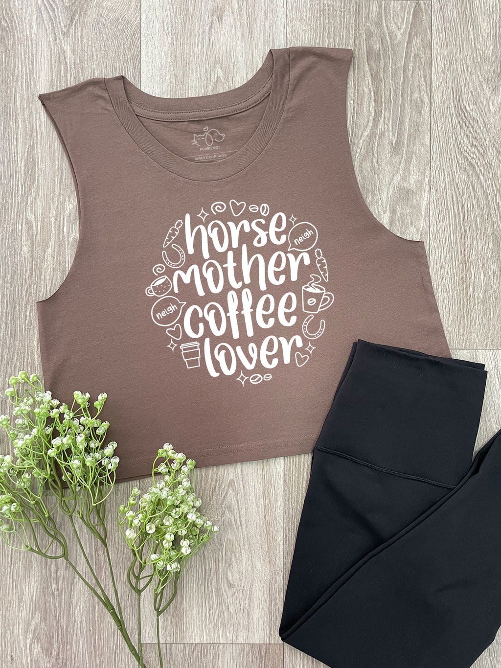 Horse Mother Coffee Lover Myah Crop Tank