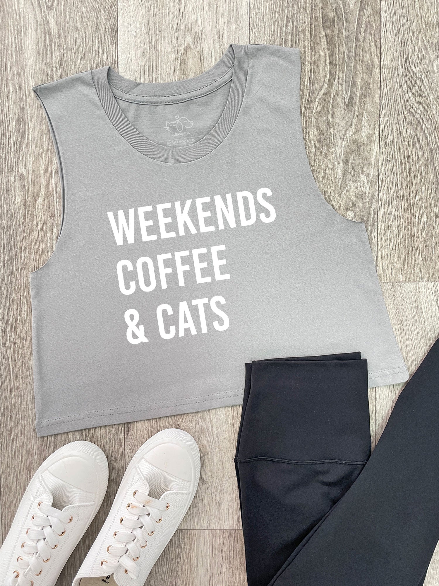 Weekends Coffee & Cats Myah Crop Tank
