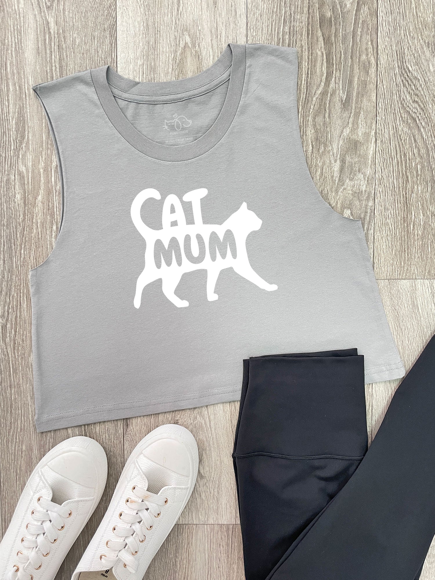 Cat Mum Silhouette Myah Crop Tank